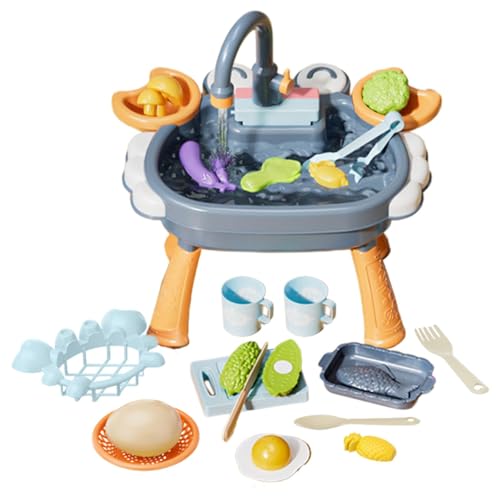 Kids Pretend Sink | Floating Pool Toys | Working Toy Faucet | Upgraded Sink Set Kitchen Utensil Toys Real Faucet Toy Sink Playset Features Floating Toy Sink Pretend Water von Mlllokfki