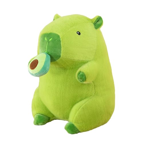 Mlllokfki Avocado Capybara Plüsch | Capybara-Plüschspielzeug | Niedliche Kuscheltiere, originelle Plüschpuppen, niedliche Kuscheltiere, Puppenkissen für Geburtstag, Kinder, Heimdekoration von Mlllokfki