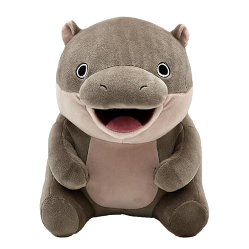 Mlllokfki Cute Sitting Pygmy Hippo Plüschpuppe, niedlich, groß, gefüllt, Tierkissen, weiches -Spielzeug für Kinder, , Mädchen, und ideal für Raumdekoration, Heimdekoration und von Mlllokfki