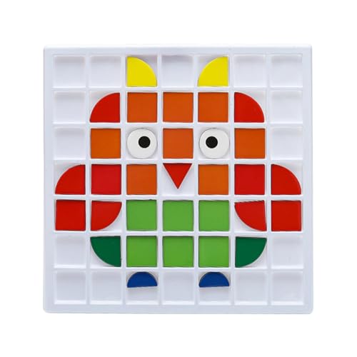 Mlllokfki Educational Mosaic Shapes, Jigsaw Blocks Board, Shape Matching Game, Fun Learning Game, Creative Building Blocks, Interactive Children Game, Developmental Playtime Puzzle for Kids von Mlllokfki