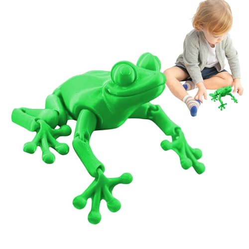 Mlllokfki Gelenk Spielzeug, bedruckt, Frosch, bewegliche Gelenke, Fidget Spielzeug für Erwachsene, rotierendes Froschspielzeug, Schreibtischspielzeug für Kinder, bedruckt, von Mlllokfki