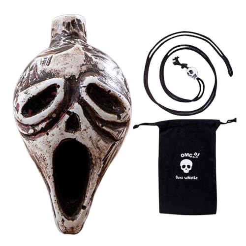 Mlllokfki Ghost Shape Whistle, tragbares Prank-Toy, Halloween-Dekoration, Whistle, guter Klang, Horror-Themenaktivitäten, einzigartige Halloween-Dekoration, authentischer Human-Sound für Halloween von Mlllokfki