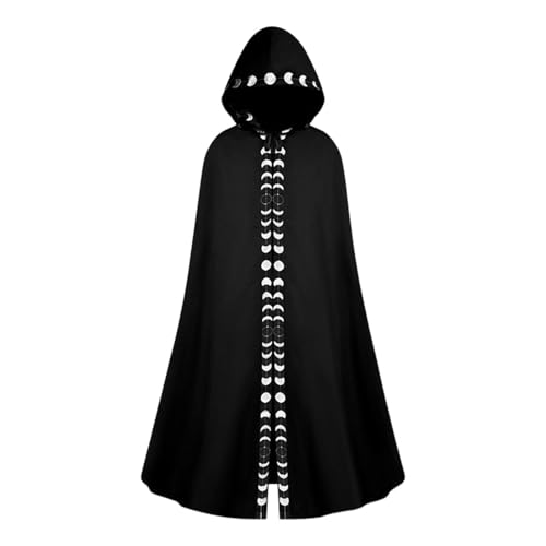 Mlllokfki Hexenumhang, Hexenumhang für Erwachsene, Cosplay-Kostüm, Unisex-Umhang mit Kapuze, Umhang mit Kapuze, Umhang mit Kapuze, Halloween-Erwachsenenumhang, Kleid inkl von Mlllokfki