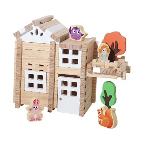 Mlllokfki Holzklötze für Kinder, 3D Holzpuzzle, Interaktives Holzpuzzle, Bausteine aus Holz, Bauklötze Spielzeug, Holzbausteine, Konstruktionsspielzeug für von Mlllokfki