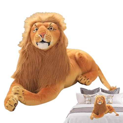 Mlllokfki Lion Plush Birthday, Christmas Lion Plush Toy, African Animal Plushie, Cute Lion Plush for Kids, Large Lion Plush Toy, Lion Stuffed Animal for Kids von Mlllokfki