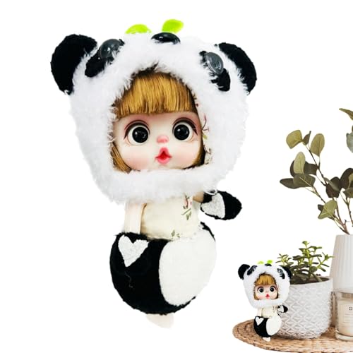 Mlllokfki Plüschfigur zum Anziehen | Posable Fashion Big Eyes mit abnehmbarem Pyjama, weicher Onesie zum Sammeln für Sofa, Wohnzimmer, Schlafzimmer von Mlllokfki