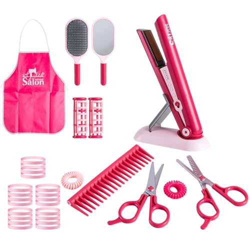 Mlllokfki Pretend Hair Stylist, Pretend Play Makeup, Toy Hairdryer Set, Girls Salon Toys, Kids Styling Pretend , Makeup Toy Set, Play Hair Salon, Pretend Play Hair for Girls 3 to 9 Years von Mlllokfki