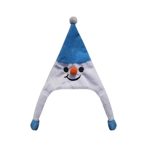 Mlllokfki Snowman Shape Hats, Plush Snowman Hat, Soft Novelty Hats, Adjustable Christmas Hats, Drawstring Holiday Hats, Christmas Accessories, Fun Christmas Headwear for Holiday von Mlllokfki