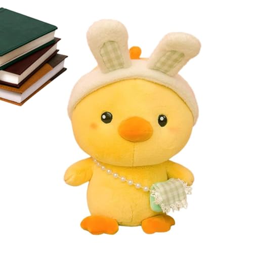 Mlllokfki Yellow Chicken Plüschtier | Stuffed Chicken Puppe | Cuddly Chicken Toy, Cartoon Chicken Figur Plüschtier Small Stuffed Chicken Chicken Throw Pillow Plush Chicken Figur von Mlllokfki