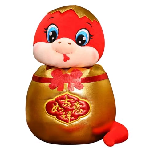 Snake Stuffed Animal, 11 Zoll Plüsch, Egg-Shaped Plüschtier, Year Of The Snake Mascot, 2025 Chinese New Year Plush, Chinesisches Snake Plush, chinesisches Spring Festival Toy, Cute Snake Plush Toy, von Mlllokfki