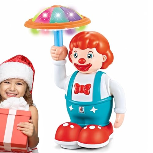 Spielzeug mit Lichtern und Sounds, niedlicher Zirkus-Babyspielzeug, beleuchtetes Spielzeug, 360-Grad-Rotationsspielzeug, Musical Dance Doll für Babies, Light Up Baby Toy, Interaktives Circus Toy, von Mlllokfki