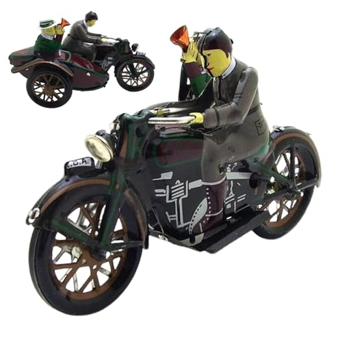 Three-wheeled Motorcycle Toy, Wind Up Motorcycle Ornament, Handmade Motorcycle Toy, Alloy Vintage Collectible Desktop Motorcycle Decoration Vintage Motorcycle Ornament Motorcycle Toy for Adults Three- von Mlllokfki