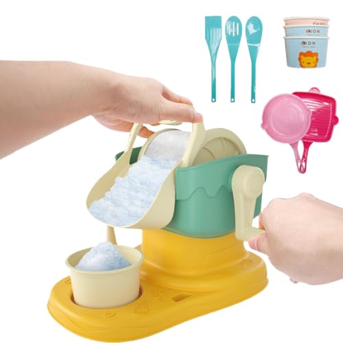 Toy Ice Cream Set, Kids Ice Cream Playset, Pretend Ice Cream Toys, Fun Kids Ice Cream Play, Kids Ice Cream Machine Set, Interactive Edible Smoothie Machine Kitchen Accessories for Pretend Play von Mlllokfki