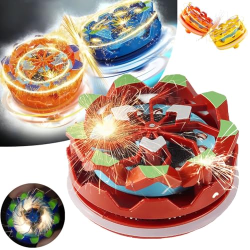 Feuerwerks-Fingerspitzen-Gyroskop, handgeführtes Feuerwerks-Gyroskop, Fidget-Spinner for Erwachsene, sensorisches Fidget-Spielzeug, Angstspielzeug, Kollisionsfunken, leuchtendes Kreiselspielzeug(Red) von Mlthcig