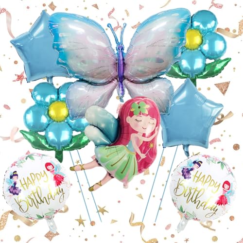 Schmetterling Deko Geburtstag Set, 8 Stück Folienballon Geburtstagsdeko Mädchen, Geburtstagsdeko Schmetterling Deko für Schmetterling Themen, Party Hochzeit Geburtstag, Baby Shower, Mädchen Dekoration von Mmgoqqt