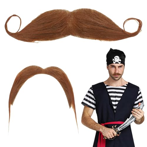 2 Stück Schnurrbart zum Ankleben Kinder,Schnauzer zum Ankleben,Schnurbart Kleben,Bart Selbstklebend,Bärte Anklebens,Fake Schnurrbart,Funny Bart Kostüm,Fake Bärte für Halloween,Cosplay Party (Braun) 2 Stück Schnurrbart zum Ankleben Kinder,Schnauzer zum Ankleben,Schnurbart Kleben,Bart Selbstklebend,Bärte Anklebens,Fake Schnurrbart,Funny Bart Kostüm,Fake Bärte für Halloween,Cosplay Party (Braun) von MniimaLuxe