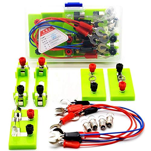 SHAOJUNJIE Elektrisches Schaltkreis-Set Leuchtmittelschalter Leitungsleitung Grundschaltung Lernstarter Kit Kinder Schule Bildung Wissenschaft DIY von Mnixy