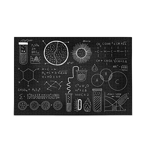 Kunst Mathematik Physik Chemische Formel Jigsaw Puzzle 1000 Teile für Erwachsene Klassische Jigsaw Puzzles aus Papier Wanddekoration Geschenk ab 12 (70x50cm) von Mnsruu