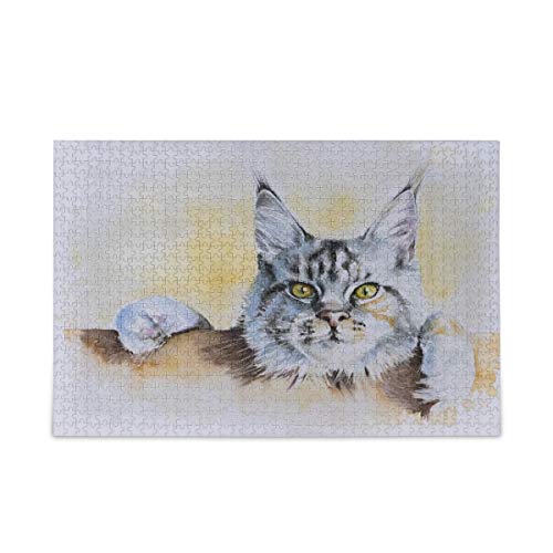 Mnsruu 1000 Teile Puzzle, coole Katzen-Puzzles für Erwachsene, Kinder, Familie von Mnsruu