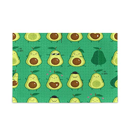 Mnsruu 1000pcs Puzzle Lustige Avocado-Puzzles für Erwachsene Kinder Familie von Mnsruu