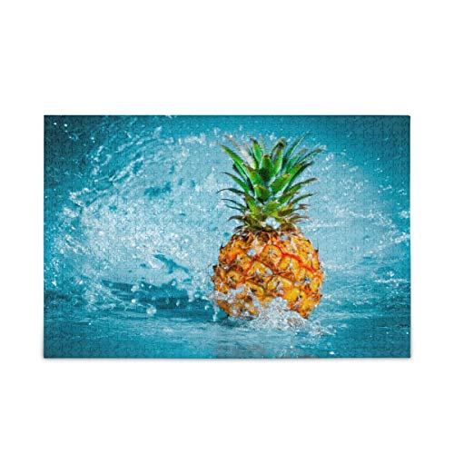 Mnsruu Ananas Wasserspritzer Sommer Tropische Puzzle Freizeit Kreative Spiele 1000 Teile für Erwachsene Kinder Geschenk von Mnsruu