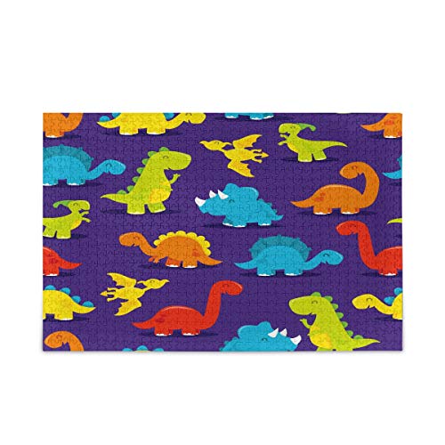 Mnsruu Cartoon Dinosaurier Tier Welpe Hund Puzzle Freizeit Kreative Spiele 1000 Teile für Erwachsene Kinder Geschenk von Mnsruu