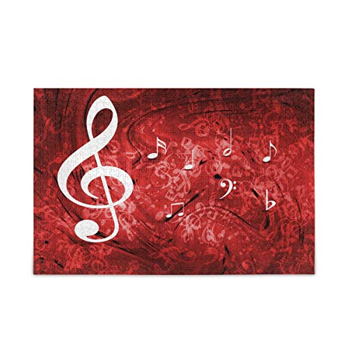 Mnsruu Red Dancing Music Note Puzzle Freizeit Kreative Spiele 1000 Teile für Erwachsene Kinder Geschenk von Mnsruu