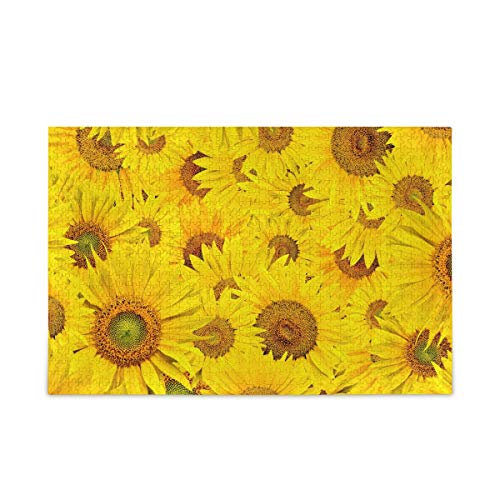 Mnsruu Schöne gelbe Sonnenblume Floral Puzzle Freizeit Kreative Spiele 1000 Teile für Erwachsene Kinder Geschenk von Mnsruu