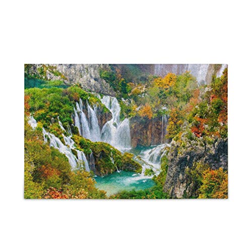 Mnsruu Schöner Wasserfall Berg Fall Wasser Puzzle Freizeit Kreative Spiele 1000 Teile für Erwachsene Kinder Geschenk von Mnsruu