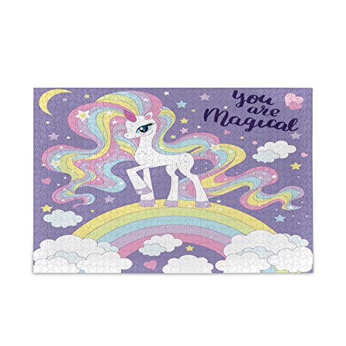 Mnsruu You are Magical Einhorn Pferd Wolke Puzzle Freizeit Kreative Spiele 1000 Teile für Erwachsene Kinder Geschenk von Mnsruu