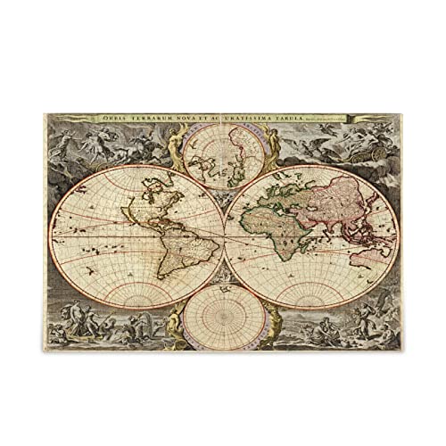 Welterdkarte Land Jigsaw Puzzle 1000 Teile für Erwachsene Klassische Jigsaw Puzzles aus Papier Wanddekoration Geschenk ab 12 (70x50cm) von Mnsruu