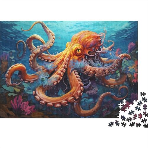 Deep Sea Octopus 1000 Teile in All Its Glory Erwachsene Puzzles Educational Game Geburtstag Family Challenging Games Home Decor Stress Relief Toy 1000pcs (75x50cm) Deep Sea Octop von MoThaF