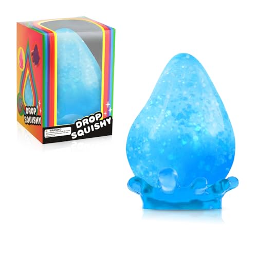 Blau Antistressball Kinder Erwachsene, Water Drop Squeeze Squishy Anti Stress Bälle, Stressbälle Fidget Toy Stressabbau, Quetschball Sensorische Stressball Sugar Ball Stress Spielzeug Stresswürfel von MoZkkiz