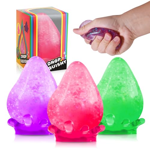 Antistressball Kinder Erwachsene, Water Drop Squeeze Squishy Anti Stress Bälle, Stressbälle Fidget Toy Stressabbau, Antistress Quetschball Sensorische Stressball (Pink,Green,Orange, 3) Antistressball Kinder Erwachsene, Water Drop Squeeze Squishy Anti Stress Bälle, Stressbälle Fidget Toy Stressabbau, Antistress Quetschball Sensorische Stressball (Pink,Green,Orange, 3) von MoZkkiz