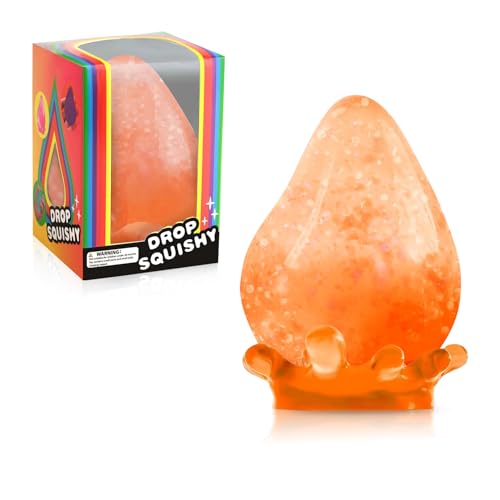 Orange Antistressball Kinder Erwachsene, Water Drop Squeeze Squishy Anti Stress Bälle, Stressbälle Fidget Toy Stressabbau, Antistress Quetschball Sensorische Stressball Sugar Ball Stress Spielzeug von MoZkkiz