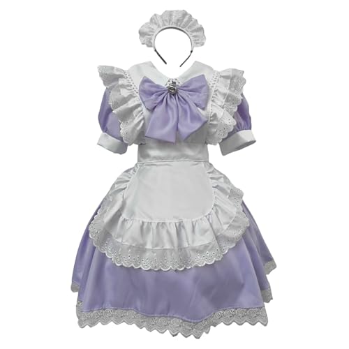 Anime French Maid Dress Damen Slim Fit Maid Set Klassisches Kostüm Klassisches Regular Oktoberfest Anime Maid Weihnachten Halloween Niedliche Für Halloween Maid Kostüm Maid Outfit Für Halloween von Mobanna