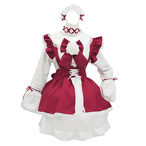 Damen Anime French Maid Dress Kawaii Weihnachten Halloween Klassisches Kostüm Klassisches Für Halloween Niedliche Maid Outfit Regular Fit Oktoberfest Maid Kostüm Faschingskostüme Für Halloween von Mobanna