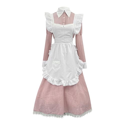 Damen French Maid Dress Oktoberfest Halloween Kostüm Für Halloween Freizeit Slim Fit Cosplay Weihnachten Halloween Dienstmädchen Kostüm Regular Klassisches Maid Kostüm Maid Outfit Für Halloween von Mobanna