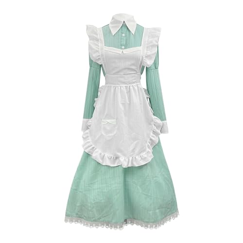 Damen French Maid Dress Oktoberfest Halloween Kostüm Für Halloween Freizeit Slim Fit Cosplay Weihnachten Halloween Dienstmädchen Kostüm Regular Klassisches Maid Kostüm Maid Outfit Für Halloween von Mobanna