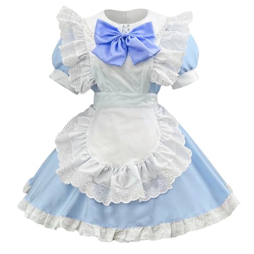 Damen French Maid Dress Oktoberfest Klassisches Kostüm Weihnachten Halloween Freizeit Niedliche Regular Fit Maid Outfit Cosplay Kleid Casual Für Halloween Faschingskostüme Anime Maid Für Halloween von Mobanna