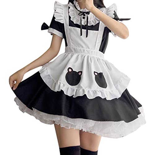 Damen French Maid Dress Slim Fit Niedliche Maid Anime Maid Kawaii Freizeit Oktoberfest Maid Outfit Halloween Kostüm Niedliche Klassisches Cosplay Kleid Für Halloween Für Halloween von Mobanna