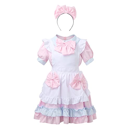 French Maid Dress Damen Freizeit Weihnachten Halloween Niedliche Maid Casual Kawaii Oktoberfest Für Halloween Faschingskostüme Klassisches Anime Maid Halloween Kostüm Für Halloween von Mobanna