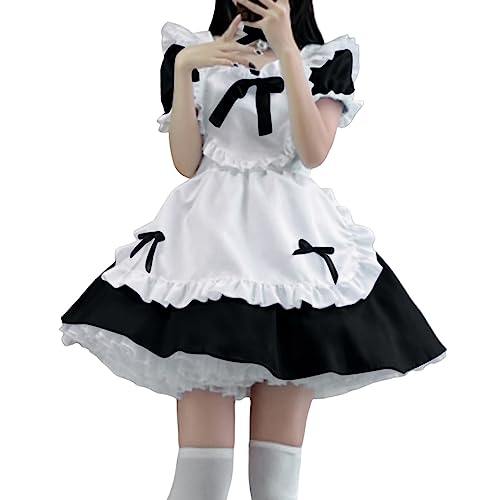 French Maid Dress Damen Für Halloween Dienstmädchen Kostüm Cosplay Kleid Kawaii Klassisches Freizeit Maid Outfit Klassisches Kostüm Niedliche Oktoberfest Niedliche Maid Maid Kostüm Für Halloween von Mobanna