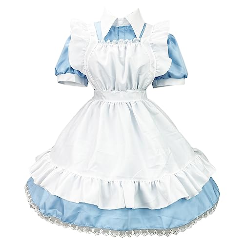 Mobanna Anime French Maid Dress Damen Freizeit Niedliche Maid Faschingskostüme Oktoberfest Kawaii Klassisches Maid Set Maid Outfit Für Halloween Slim Fit Klassisches Kostüm Für Halloween von Mobanna