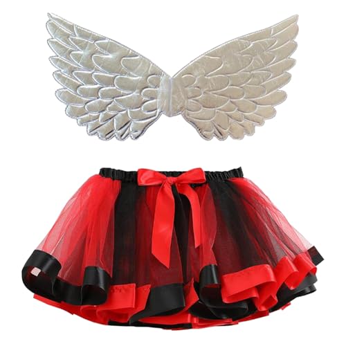 Mobanna Faschingskostüme Kinder Mädchen Prinzessin Feen Kostüm - Kleinkind Schmetterling Mit Tüllrock Flügel Feenflügel Butterfly Costume Vogel Tutu Rock Karneval Cosplay von Mobanna