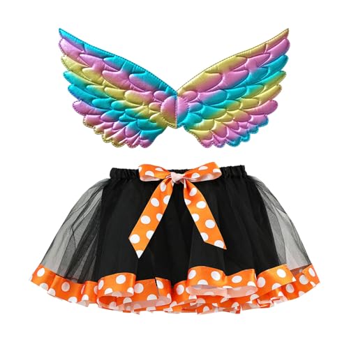 Mobanna Faschingskostüme Kinder Mädchen Prinzessin Schmetterling Kostüm - Kleinkind Feen Schmetterlingsflügel Tutu Tüllrock Feenflügel Set Vogel Und Für Fasching Karneval von Mobanna