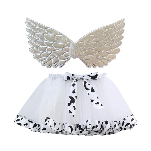 Mobanna Schmetterling Kostüm Kinder Mädchen Feenflügel Faschingskostüme - Marienkäfer Mit Tüllrock Flügel Prinzessin Butterfly Costume Halloween Karneval Fasching Cosplay von Mobanna