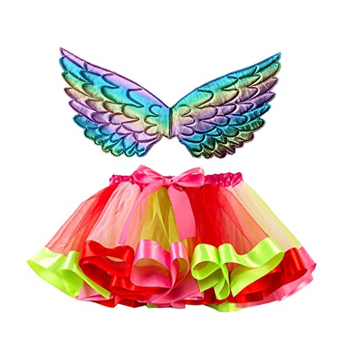 Mobanna Schmetterling Kostüm Kinder Mädchen Prinzessin Faschingskostüme - Kleinkind Feen Schmetterlingsflügel Tutu Tüllrock Feenflügel Set Karneval Vogel Und Für Fasching von Mobanna