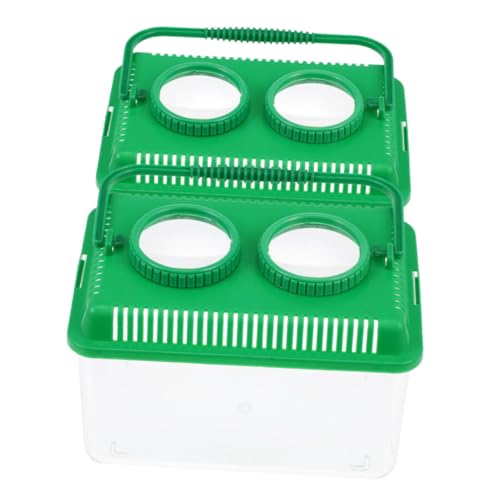 Mobestech 1 Satz Beobachtungsbox Für Insekten Fisch Futterspender Überwachung Kit Für Automatisch Qualle Dekoration Fänger Aquarium Kabellos Käfig Bausatz Filter Beta Green Acryl 2st von Mobestech