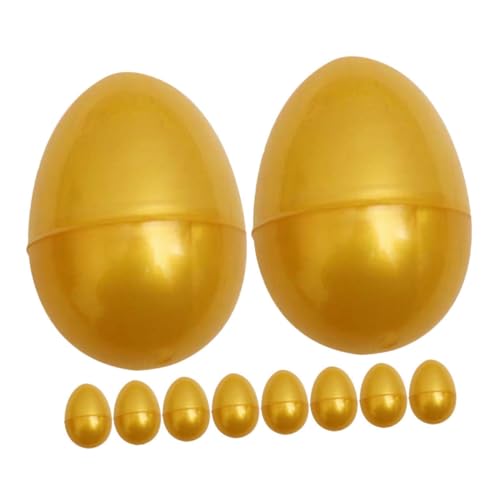 Mobestech 10stücke Goldene Ostereier Befüllbare Kunststoff-Ostereier Für Ostereiersuche Deko Gewinne Spielzeug Für Frühlingsfest Klassenzimmer Mobestech 10stücke Goldene Ostereier Befüllbare Kunststoff-Ostereier Für Ostereiersuche Deko Gewinne Spielzeug Für Frühlingsfest Klassenzimmer von Mobestech